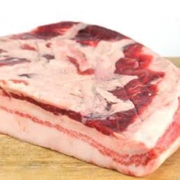 Fossil Farms Wild Boar Belly, Premium Quality, Frozen, 12 count of 4 lb each, 48 lb Case, Ideal for Charcuterie and Sous-Vide Cooking, Exceptional Flavor for Creative Dishes