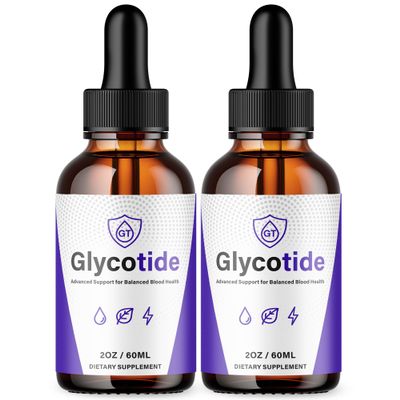 (2 Pack) Glycotide Drops, Official Glycotide Blood Support Drops with All Natural Ingredients, Advanced Health and Wellness Support Formula with Maximum Strength Multivitamin Ingredients (60 Servings)