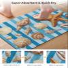 Summer Ocean Starfish Bath Stone Mat, Super Absorbent Diatomite Shower Mat, Coastal Shells Conch Blue Stripes Quick Drying Non-Slip Stone Mats for Bathroom Kitchen Counter Easy to Clean 16"x24" view 4
