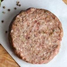 Fossil Farms All-Natural Lamb Burgers, 2 to 1 Meat to Fat Ratio, Frozen, 10 count of 1 lb each, 10 lb Case, Ideal for Mediterranean Cuisine, Perfect for Chefs