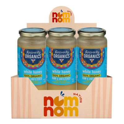 Heavenly Organics Honey White 22 oz Pack of 3 Organic Honey White Honey Spread Sidr Honey and Acacia Honey Style Flavor Profile Miel De Abeja 100 Por Ciento Natural Organica Pantry Jar with a Random Item 4 Items