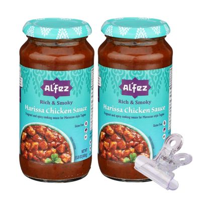 Al Fez Sauce Smoky Harissa Chckn 15.8 oz (Pack of 2) Chicken Sauce Healthy Sauce with Food a Random Item 3 Total Items