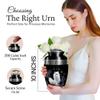 JAGSHASHI Cat Urn for Ashes for Women - Cat Cremation Urns for Human Ashes Adult Female - Funeral Urn for Adult Male, Urns for Human Men, Burial Ash Holder for Mom Dad Large Size Black 10 Inch view 3