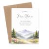Custom Change of Address Cards With Envelopes Mountains, Personalized Moving Announcement Card With Wildflowers, Rustic New Home Announcements, Just Moved Gifts, Your Choice of Colors And Quantity view 1
