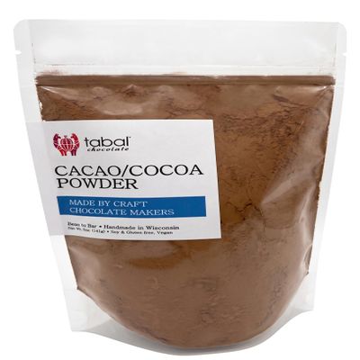 Tabal Chocolate Cacao/Cocoa Powder, Single Origin, Organic, Non-Dutched, 5 oz, Vegan, Gluten Free