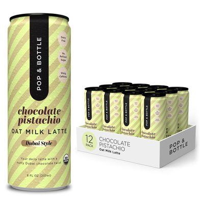 Pop & Bottle - Dubai Style Chocolate Pistachio, 8 Fl Oz (Pack of 12)