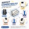 Nispira 2 Pack Oxygen Intake Replacement Filter Compatible with Ph-ilips K3B O-live 8L 10L De-vil-biss DS 505 515 before 2003 with Muffler and 525 DS Series view 4