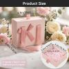 Segbeauty 2pcs 4.7x3.9x2'' Empty Mini Drawer Paper Gift Boxes, Pink Black view 3