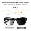 HOOBAY Photochromic Progressive Multifocus Reading Glasses Women,Progressive Readers No Line Quick-Transition Sunglasses (Black, 1.75, x) view 2