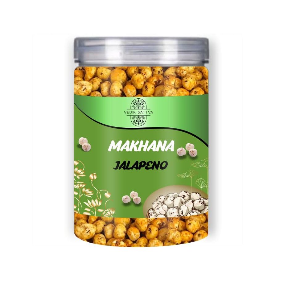 Vedik Sattva Roasted Makhana Jalapeno | Crunchy Snacks Mix Foxnuts