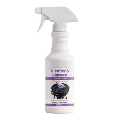 BBQ Grill Cleaner Spray Outdoor Grease Remover, Powerful Burnt Food Cleaning Formula | Safe Kitchen Degreaser, Stubborn Oil Stain Solution for Stove Grill Pan