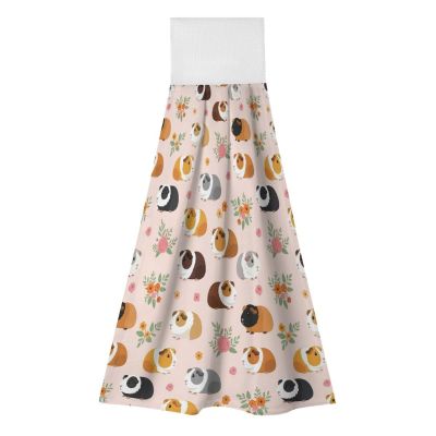 Meaudiwes Soft Kitchen Towels Absorbent Multi Purpose Cloth Towels for Home Bathroom Guinea Pig Pink Floral