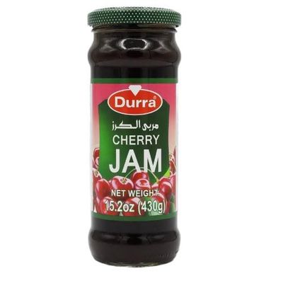IMPORTED FROM JORDAN DURRA Cherry All Fruit Spread Premium Spreadable Fruit Made from Real Cherries Smooth Rich Fruity Taste No Artificial Ingredients Non-GMO Natural Sweetness Perfect for Toast Pancakes Yogurt Desserts Baking Breakfast and Everyday