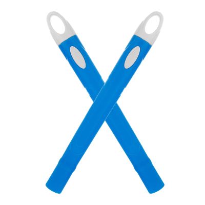 TOGEVAL 2pcs Broom Rod Handle Grips Replacement Mop Handle Ends Stainless Steel for Household Cleaning Tools with Hanging Hole