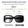 HOOBAY Photochromic Progressive Multifocus Reading Glasses Women,Progressive Readers No Line Quick-Transition Sunglasses (Black, 1, x) view 2