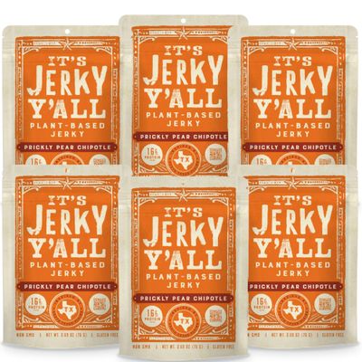 It's Jerky Ya'll - Prickly Pear Chipotle Plant-Based Jerky, 6-Pack