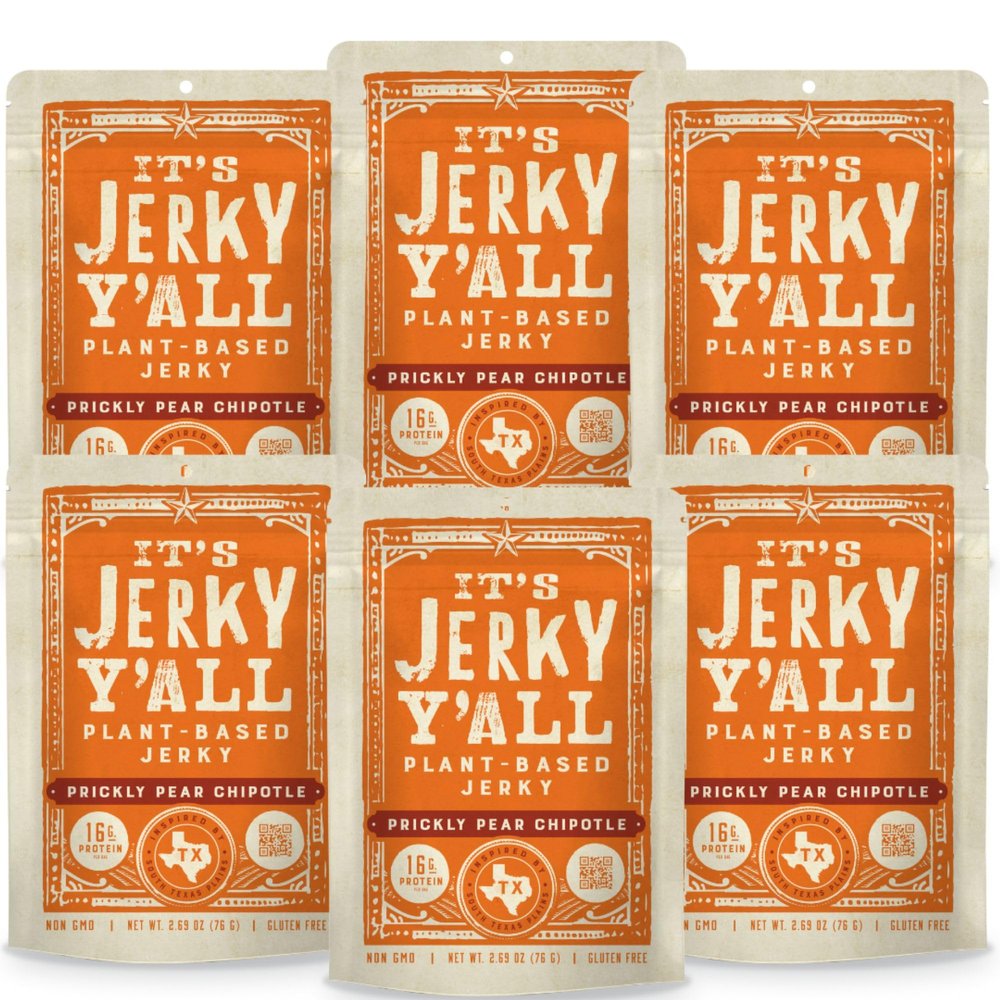 It's Jerky Ya'll - Prickly Pear Chipotle Plant-Based Jerky, 6-Pack
