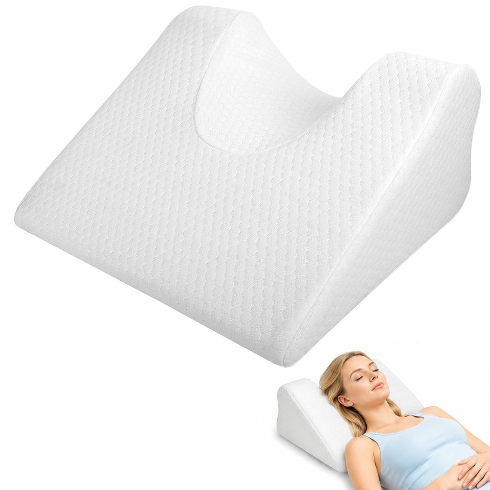 Gyrucio Facial Surgery Recovery Pillow, 26 Back Sleeping Training Wedge with Memory Foam for Facelift, Rhinoplasty & Hair Transplant, Breathable Air Layer Fabric, GERD Relief & Wrinkle Prevention