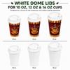 VeZee White Dome Lids for 10, 12 & 16 oz Poly Paper Cups | Leak Resistant Fit with Sip Opening and Vent Hole | Disposable Plastic Lids for Hot Cold Drinks Coffee Tea Cups | 3000 Count view 2