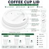 VeZee White Dome Lids for 10, 12 & 16 oz Poly Paper Cups | Leak Resistant Fit with Sip Opening and Vent Hole | Disposable Plastic Lids for Hot Cold Drinks Coffee Tea Cups | 3000 Count view 4