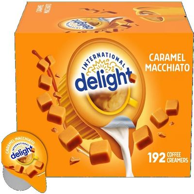 International Caramel Macchiato, Liquid Coffee Creamer Singles, Non-Dairy, 0.44 fl oz, 192 ct