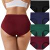 ACEJUNE Period Underwear for Women Cotton Leakproof Briefs - 4 Pack view 1