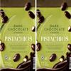 MADE IN USA, Dark Chocolate Covered Pistachios Premium Roasted Pistachios Coated in Rich Dark Chocolate, Gourmet Sweet & Salty Snack, Bulk Pack of 2 22 OZ TOTAL NET WT [ 44 OZ, 2.75 LBS ] view 1