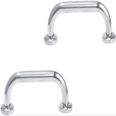 2pcs Stainless Steel Grab Bars - Slip-Resistant, Thickened Bathroom Handrails for Elderly & Disabled Support, Non-Skid Safety Rails for Bathtub
