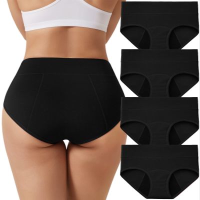ACEJUNE Period Underwear for Women Cotton Leakproof Briefs - 4 Pack