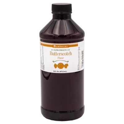 Lorann Oils Super Strength Butterscotch Flavoring, 16 Oz Liquid, Rich Butterscotch Extract, Ideal for Baking, Desserts, Sauces, Create Indulgent Treats, USA Made