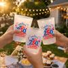 Personalized Plastic Cups - Custom 250 Anniversary Plastic Cups for Party, America Customized Frosted Cups with Name, 10/20/50/75/100 Pack Disposable Stadium Cups, 16 oz and 12 oz view 3