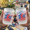Personalized Plastic Cups - Custom 250 Anniversary Plastic Cups for Party, America Customized Frosted Cups with Name, 10/20/50/75/100 Pack Disposable Stadium Cups, 16 oz and 12 oz view 4