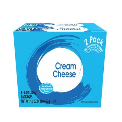 Cream Cheese Blocks, Original Flavor, 8 oz Each (Pack of 2), Smooth & Creamy Spread for Baking, Cooking & Bagels