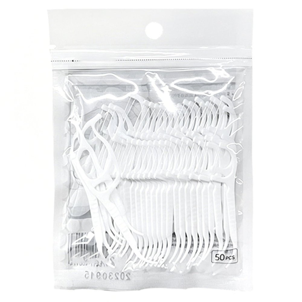 200 Count Tooth Flossers for Adults, Strong Shred-Resistant Unflavored Reusable Non-Slip Grip Toothpick Floss with Built-in Toothpick,Recycled Dental Floss Picks for Travel,Family,Home,Restaurant