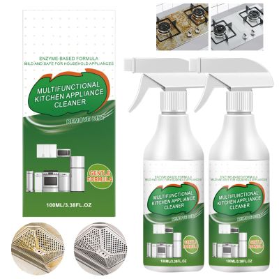 Yasuxi Kitchen Enzyme Cleaner,Kitchen Enzyme Cleaner Spray,Multifunctional Kitche n Appliance Cleaner,Suitable For Stovetops, Range Hoods, And Ovens (2pcs)