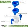 FabLife Regulated Drinking Cup, 8 oz 10cc Controlled Flow, Measured Liquid Dispensing for Dysphagia Support, Brown view 2