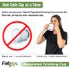 FabLife Regulated Drinking Cup, 8 oz 10cc Controlled Flow, Measured Liquid Dispensing for Dysphagia Support, Brown view 3