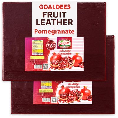 GOALDEES Lavashak () Fruit Leather Pomegranate, Persian Style Natural Tart Snack, 9 oz Pack of 2-18 oz (500g) (Pomegranate)
