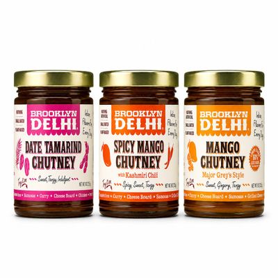 Brooklyn Delhi - Date Tamarind Chutney - Made with Sweet Dates and Tamarind - Vegan, Nothing Artificial - 9oz (9 Ounce, Pack of 3, Variety)