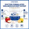 Omara Organic Apple Cider Vinegar Powder with Whole Lemon, 30 Day Supply, ACV Supplement for Digestion, Vitamin D3 & Zinc for Immune Health, 1 Scoop No Burn view 3