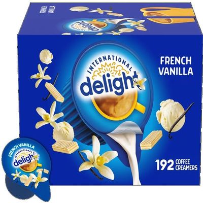 International French Vanilla, Liquid Coffee Creamer Singles, Non-Dairy, 0.44 fl oz, 192 ct