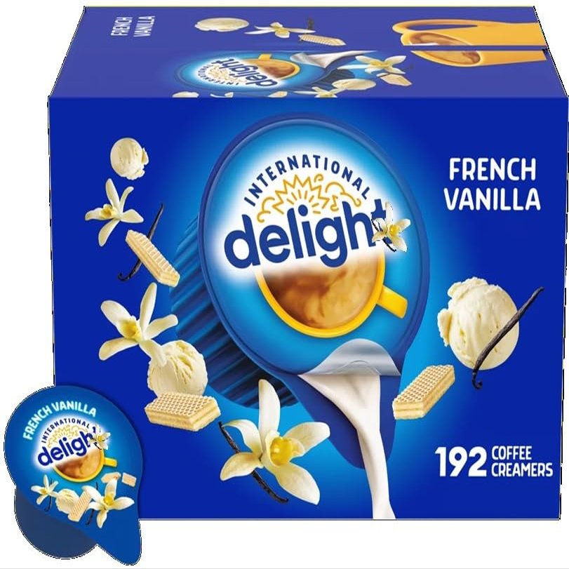 International French Vanilla, Liquid Coffee Creamer Singles, Non-Dairy, 0.44 fl oz, 192 ct