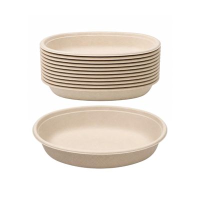 Kitchsy 32 oz Compostable Oval Food Bowls Heavy Duty Bagasse Fiber Food Containers, Eco-Friendly Disposable Salad & Takeout Bowls, Microwave Safe, Plastic-Free (500)