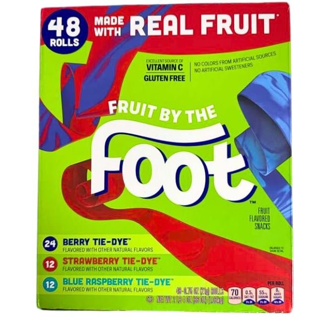 Fruit Rolls By the Foot, Variety Pack, 0.75 oz, 48 count