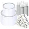 Sylans 700PCS Silver Lace Dinnerware Set Disposable for 100 Guests view 1
