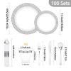 Sylans 700PCS Silver Lace Dinnerware Set Disposable for 100 Guests view 2