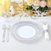 Sylans 700PCS Silver Lace Dinnerware Set Disposable for 100 Guests view 3