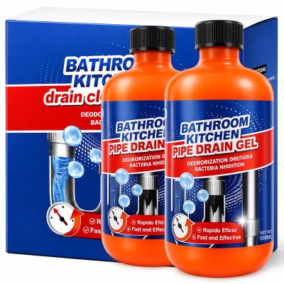 Drain Clog Remover, Liquid Plumber Drain Cleaner, Sink Cleaner, Pipe Cleaners for Shower or Sink Drains, Professional Toilet Unclogs and Removes Hair, Blockage (2 pcs)
