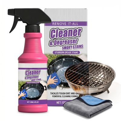 SundownAura 2026 New Fast-Acting Heavy-Duty Grill Degreaser Spray, bbq grill cleaner and degreaser smoky stains degreaser For Outdoor BBQ Cleaner And Smoky Stains Wash (1PCS)
