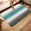 Indoor Door Mat, Ombre Grey Teal Absorbent Non Slip Washable Rug, Modern Abstract Art Gradient Low Profile Small Welcome Floor Mats for Entryway, Front Door, RV, 16x24 in view 4
